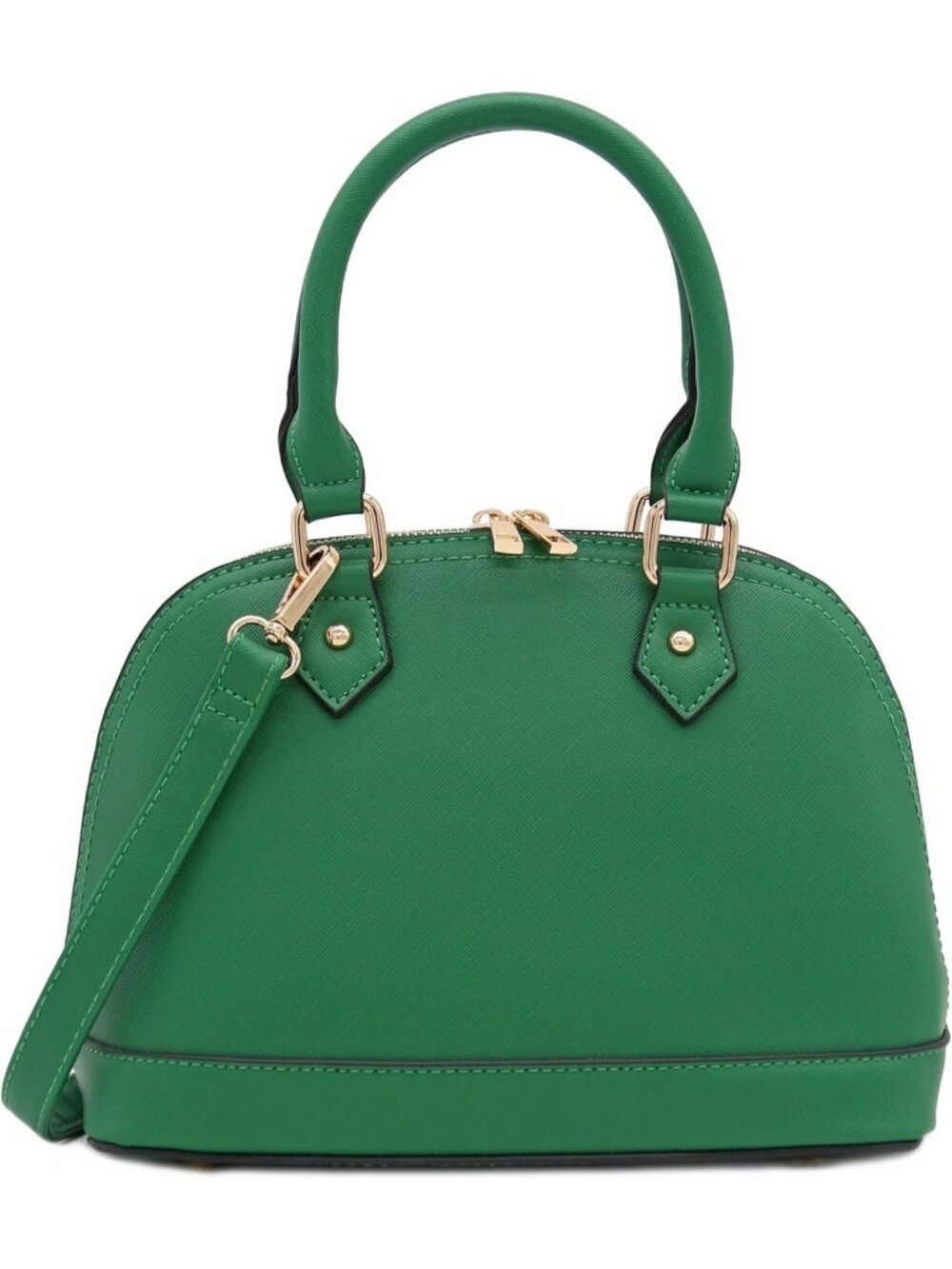 Chic Zip-Around Saffiano Dome Satchel Bag | Stylish Handbag for Everyday Use